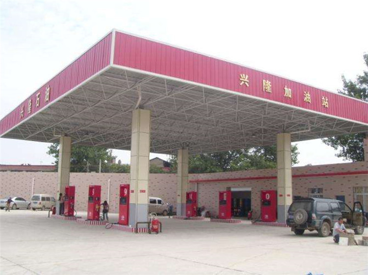 黄浦加油站钢结构网架案例9